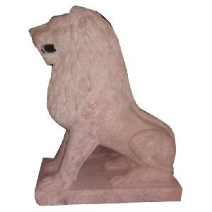 Sandstone Singha Statue