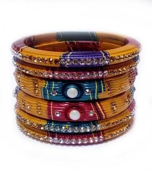 Beaded Lac Bangles