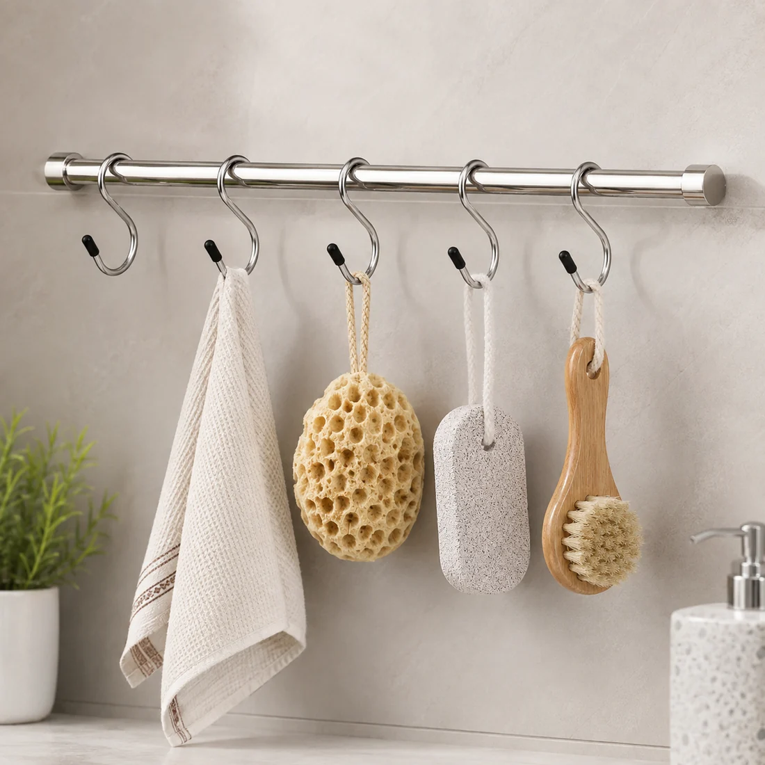Stainless Steel Adhesive Hooks – Waterproof & Rustproof