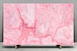 Pink Marble Slab, Pattern : Plain