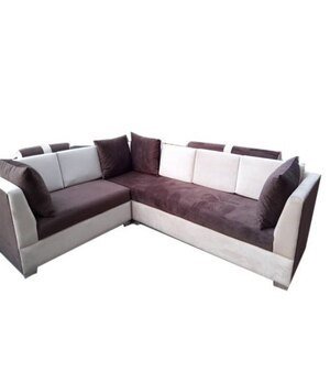 Raj Furnitures Modern Wooden Corner Sofa Set