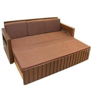 Plain Wooden Sofa Cum Bed