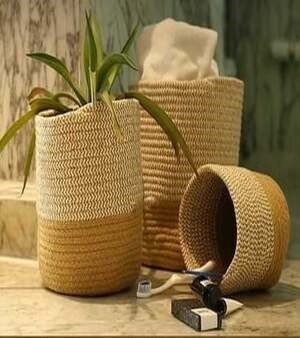 Natural Jute Dori Basket Set