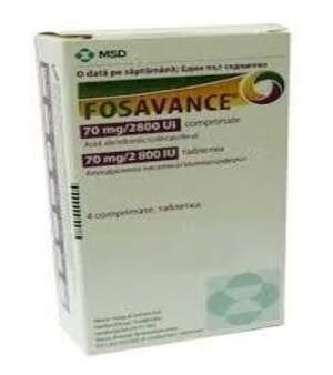 Fosavance 70Mg Vitamin Tablets