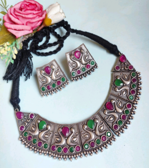 Oxidized Choker Set