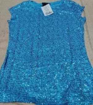 Blue Sequence Top