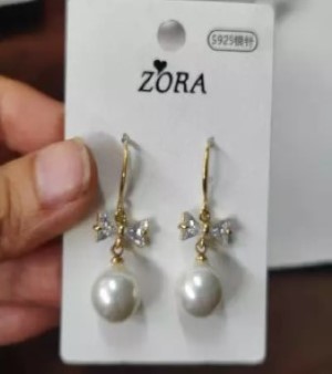 Pearl Bow Earrings