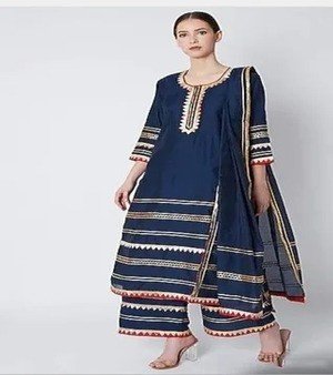 Rayon Gota Patti Work Palazzo Suit