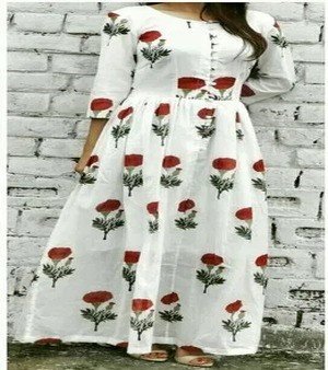 Printed cotten dress