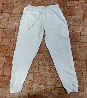 Cotton Plain White Joggers