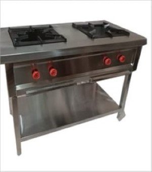 Two Burner Range With Bottom Shelf