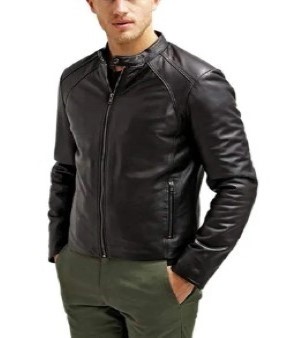 Black mens Leather Jacket