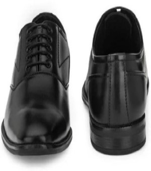 Men Cherry Black Leather Shoes