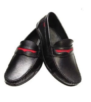 Men Black Leather Stylish Shoes
