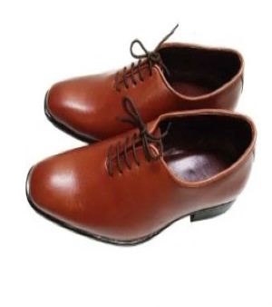 Men Tan Leather Laces Shoes