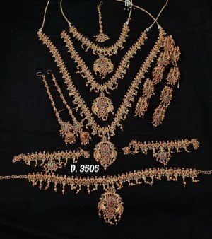 Matt finish bridal jewellery