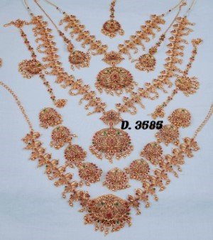 Matt finish bridal jewellery