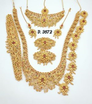 Matt finish bridal jewellery