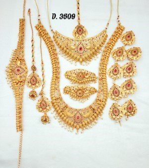 Matt finish bridal jewellery