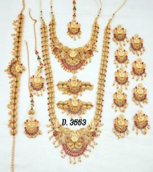 Matt finish bridal jewellery