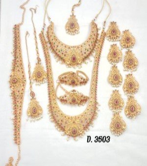 Matt finish bridal jewellery