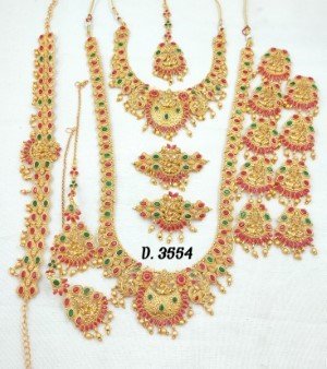 Matt finish bridal jewellery
