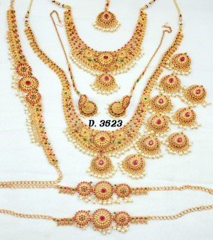 Matt finish bridal jewellery