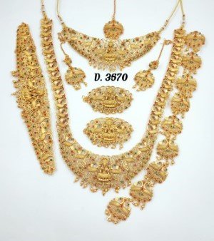 Matt finish bridal jewellery