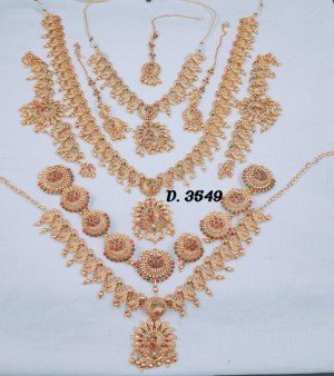 Matt finish bridal jewellery