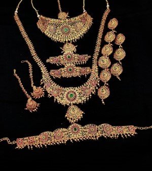 Matt finish bridal jewellery