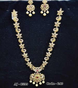 American dimond long nacklace