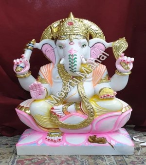 White Marble Ganesh Statue
