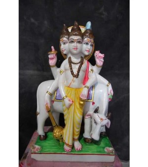 Marble Dattatreya Statue