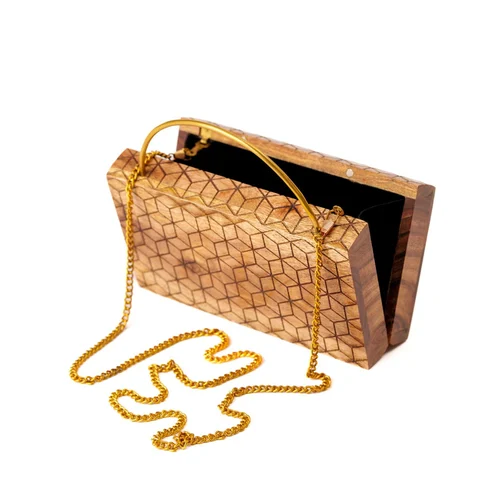 Wooden Clutch Bag