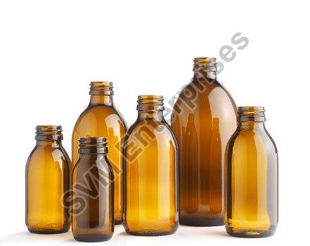 Amber Syrup Bottle