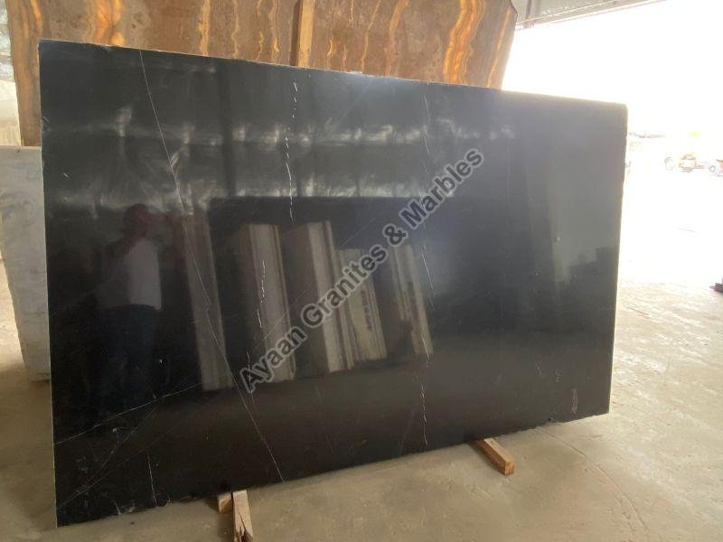 Jet Black Marble Slab