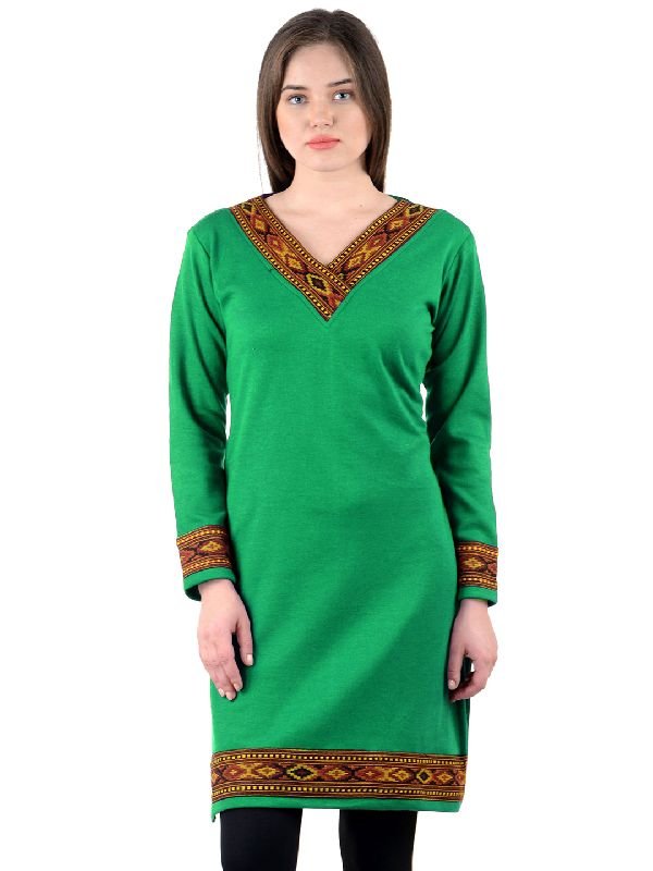 Green Ladies Woolen Kurti
