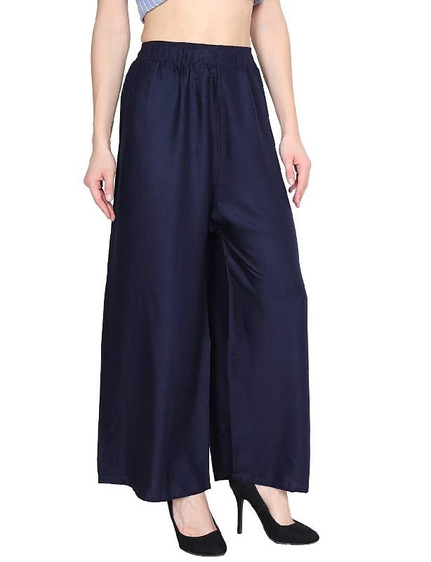 Royal Blue Ladies Rayon Palazzo
