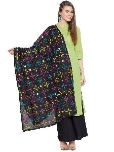 Ladies Embroidered Star Design Dupatta