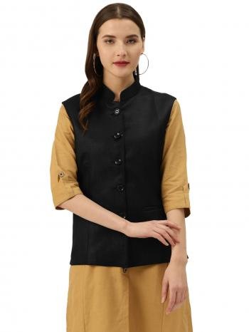 Ladies Jute Nehru Jacket
