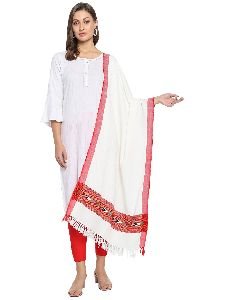 White Kullu Stole