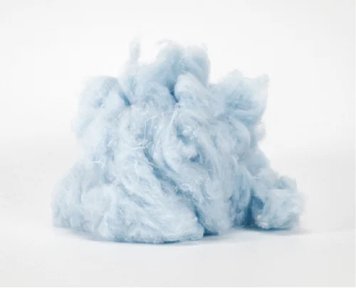 Sky Blue Recycled Cotton Fiber