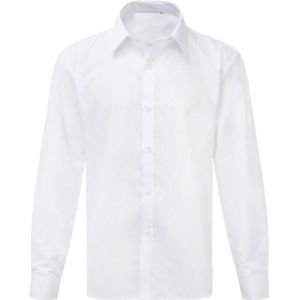 Cotton Full Sleeves White School Uniform Shirt Fabric