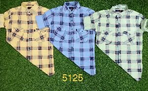 Mens Checked Double Pocket Shirts
