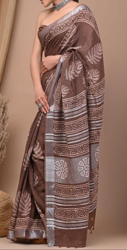 Designer Linen Saree