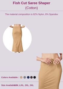 Ladies Fish Cut Saree Shapewear