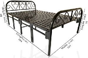 Sahni 188 cm x 121cm Metal Folding Single Bed