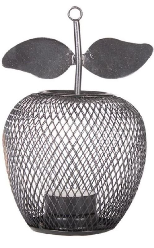 Apple Shaped Iron Candle Holder