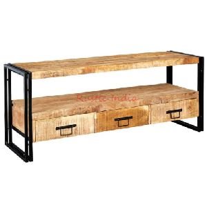 Big Iron & Wooden TV Cabinet