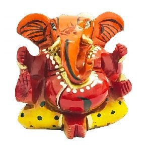 2 Inch Wooden Ganesha Idol